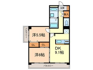 リバ－サイドステ－ジ山王の物件間取画像